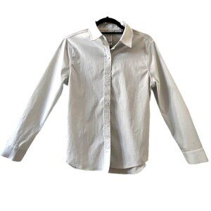 Athleta Button Up Shirt Top Blouse Womens Small Mint Green Long Sleeve Work Hike